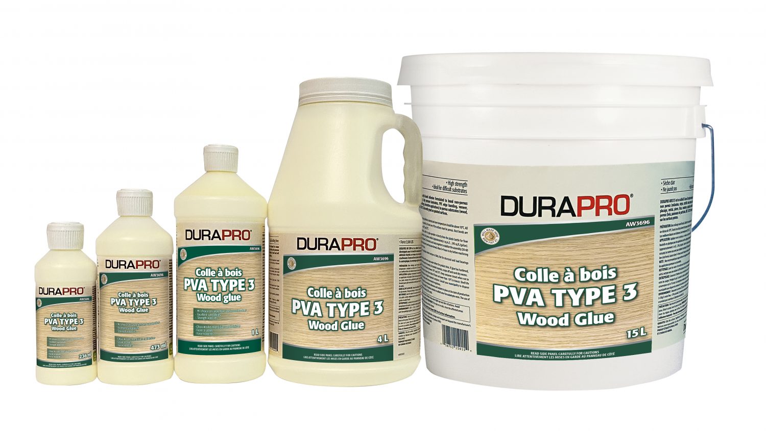 PVA TYPE 3 WOOD GLUE DURAPRO adhesives